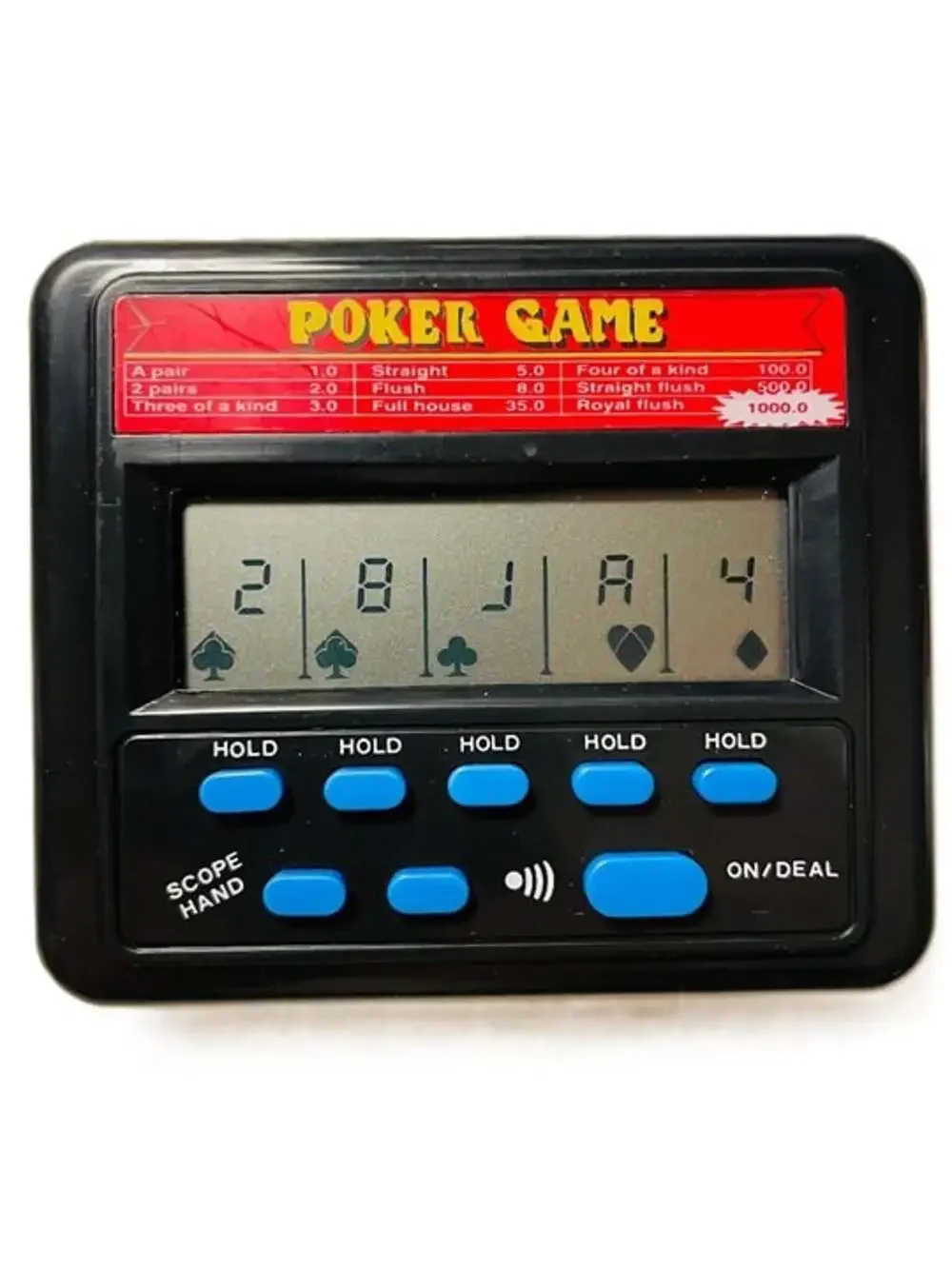 Vintage Handheld Electronic Casino Game Lot (Poker & Blackjack)~Tested & Working